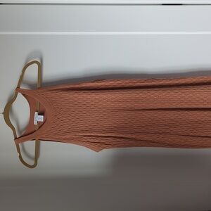 New large House Of Harlow 1960 knit dress deep Peach Burnt Orange Color